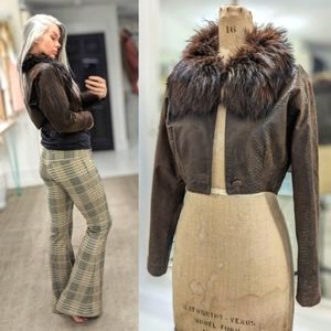 Vintage Danier Crop Leather Jacket